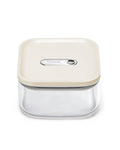 Caraway 1 qt Glass Airtight Food Storage Container with Lid - color: Cream, size: 1qt Container