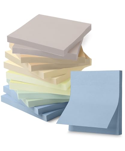Mr. Pen- Sticky Notes, 3"x3", 12 Pads, 600 Sheets, Whispers of Nature - color: Whispers of Nature