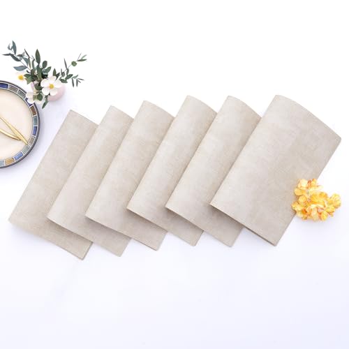 Homaxy PU Faux Leather Placemats for Dining Table, Set of 6, Beige - color: Beige