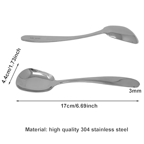Honbay 3PCS Korean Style Thick Heavy Weight Stainless Steel Soup Spoons