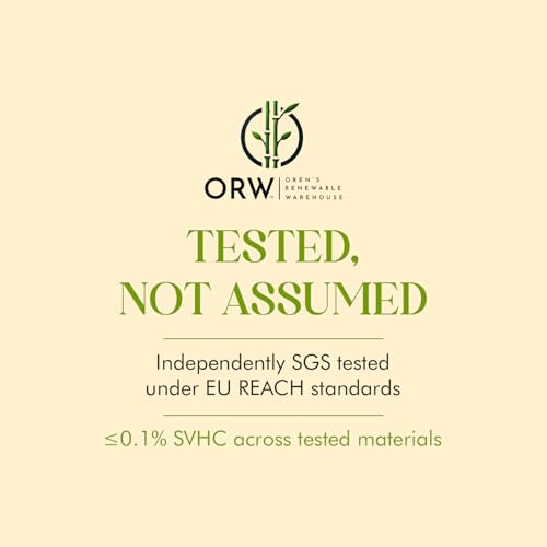 ORW Wide Tooth Comb, Bamboo Detangling Comb for Curly Hair, Wet & Dry Hair