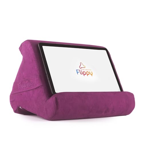 Flippy Original Tablet Pillow Stand & iPad Holder, Gift for Book Lovers & Readers, Multi-Angle Stand with Storage for Lap, Desk & Bed, Compatible with Kindle, Fire, iPad & Samsung, Orchid You Not - color: Orchid You Not 4.0