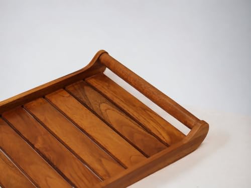 Vesta Homes Extra Large Teak Wood Rectangular Serving Tray for Home/Kitchen/Restaurant/Office Organizer/Dining Table|Premium Wooden Trays|45.5X30.5X5.7 Cm|Handmade in India - size: Extra Large