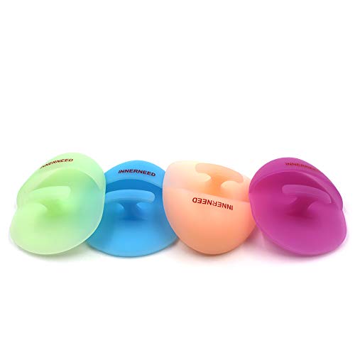Super Soft Silicone Face Cleanser and Massager Brush Manual Facial Brush - color: Mix Colors (4 Pack)