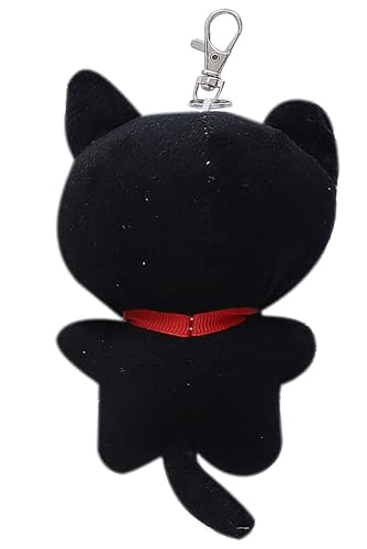 Cute Cartoon Animal Keychain Plush Doll Keyring Backpack Handbag Charm Pendant for Fans 10 CM - color: Black-wy