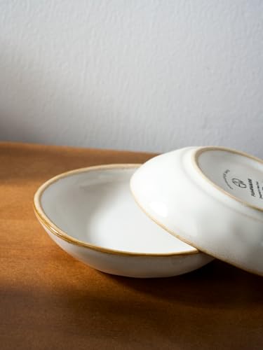 famiware Soy Sauce Dish, 2.1oz Dipping Bowl Set of 6, Cappuccino White - color: Cappuccino White, size: 6pcs