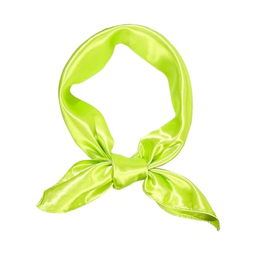 1 Piece of Square Satin Scarf Wrap Ribbon Neck Scarfs Halloween Retro Costume (23.62" x 23.62") - color: Green