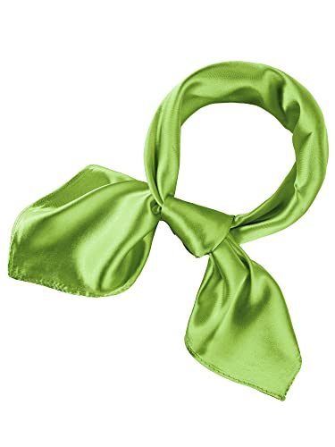 SATINIOR Square Neck Scarf Women - color: Green, size: 23.6 x 23.6 inches