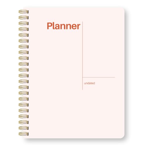 Undated Weekly Planner, 8.5" x 11", Dashboard Layout, Blush White - color: Blush White, size: 8.5" x 11" (Letter)