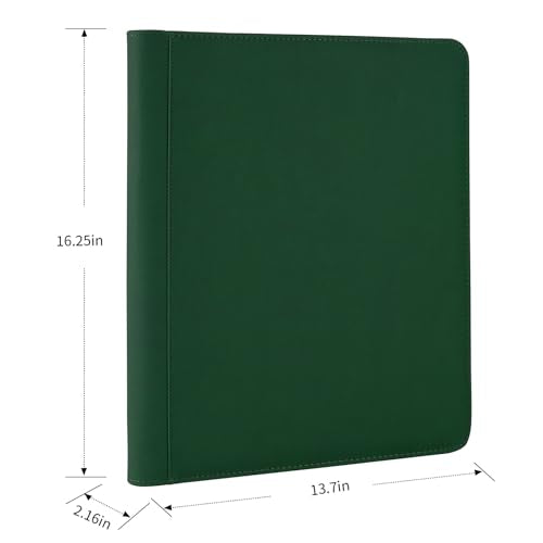 Toploader Binder, Holds 324 Toploaders, 9 Pocket Top Loader Binders with Sleeves for 3 x 4'' Toploaders, Double-Sided Pocket Top Loader Storage Binder, Trading Card Binder - Diamond Green - color: Diamond Green