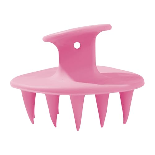 Hair Brushes with Scalp Massager Shampoo Brush, Silicone Hair Scrubber with Soft Bristles for Shower, Wet(Pink) - color: Pink