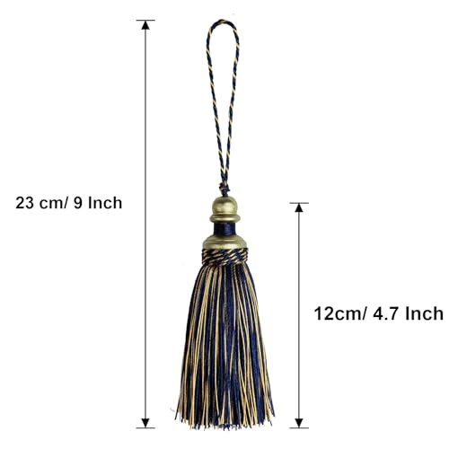 4 Pack Tassel Key Tassel with Loops for Home Decoration - color: Mix Navy, size: 4 Pack