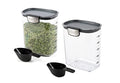 Progressive International ProKeeper+ Clear Plastic Airtight Food Baker's Kitchen Storage Organization Container Canister Set with Magnetic Accessories, 2- Piece Set (Grain 2.5-Quart)