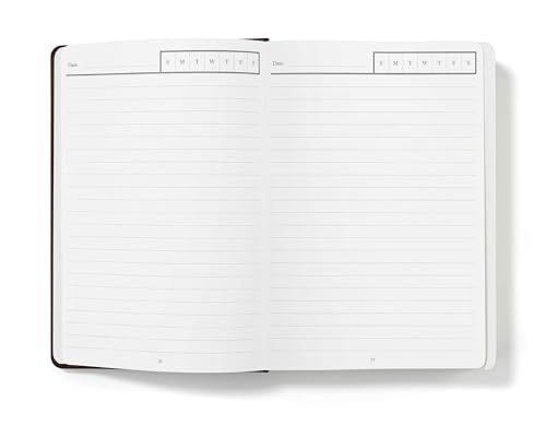 Wykeham's Executive 2026 Undated Daily Journal Planner – Customization Available (Conker, 8.5"×5.5") - color: Conker