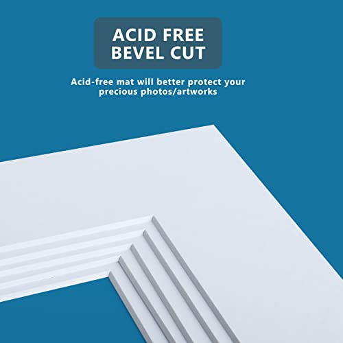Somime 8x10 Precut Picture Mats,White 8x10 Picture Mats for 5x7 Photo - size: 8"x10" 10pack white mats