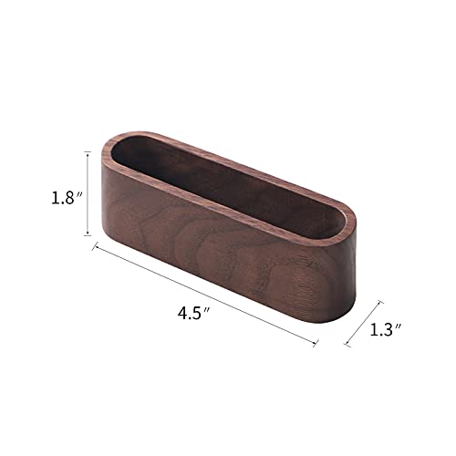 muso wood Business Card Holder for Desk 4 Pack (Walnut) - size: Walnut 4 Pack