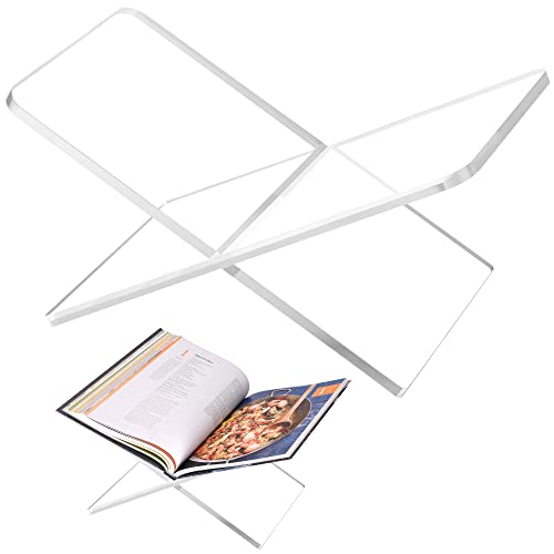 Acrylic Book Stand 11 x 7 x 6 in Large Open Book Display Stand - color: Transparency, size: Standard