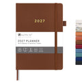 &And Per Se 2027 Planner, 12-Month Monthly & Weekly, 2027 Calendar Planner with 100gsm Paper, A5 Hardcover Faux Leather, 5.7" x 8" (Dark Brown) - color: Dark Brown, size: 5.7" x 8"(Jan 2027-Dec 2027)