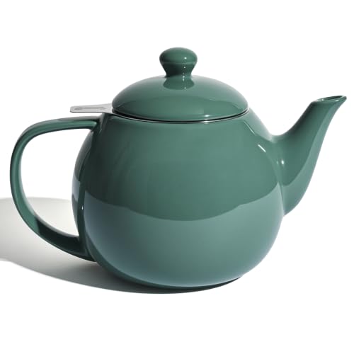 Sweese Porcelain Teapot 27 oz with Infuser for Loose Leaf Tea, Sage Green - color: Sage Green, size: 27oz (with infuser)