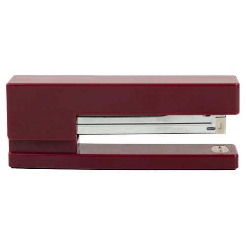 JAM PAPER Modern Desk Stapler - Burgundy - Sold Individually - color: Burgundy, size: Pack of 1