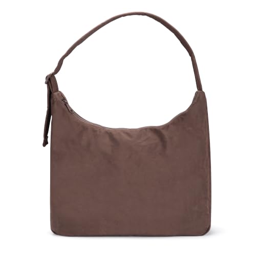 FASTFAIRY Nylon Shoulder Bag: Lightweight Adjustable Strap - color: Large-coffee, size: Large