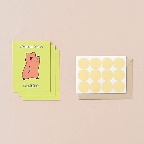 Monolike Day-by-day Card, Story town Ver.2 - Mix 36 Mini Single cards, 36 envelopes, 36 stickers Package - color: Story town Ver.2