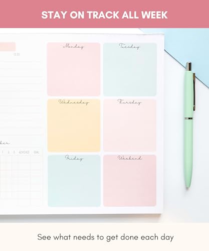Lamare Weekly Planner Notepad – Premium Undated Weekly To Do List Notepad - color: Color