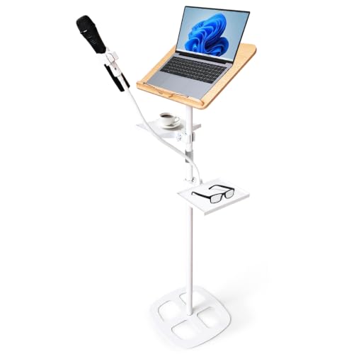 3-in-1 Wooden Music Stand, Metal Bracket Book Stand for Reading Podium
