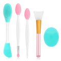 Yokilly Silicone Face Scrubber Kit: Exfoliator Blackhead Skin Care Tool - color: 5 Piece Kit