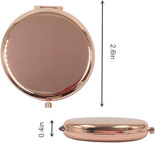 MIHAGUTY Magnifying Compact Mirror for Purses with 2 x 1x Magnification, Folding Mini Pocket Double Sided Travel Makeup Mirror,Perfect for Purse, Pocket and Travel (Pink) - color: Pink, size: 0"L x 0"W