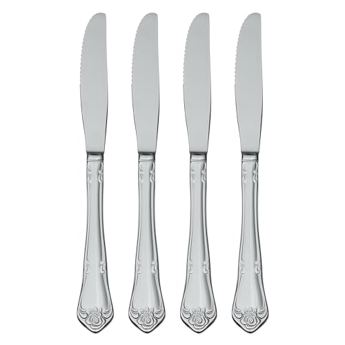 Oneida True Rose Everyday Flatware Dinner Knives, Set of 4 - style: Dinner Knives, Set of 4