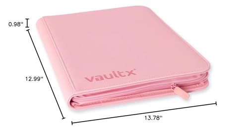 Vault X 12 Pocket Zip Trading Card Binder 480 Cards Exo-Tec (Pink) - color: Pink, size: 12 Pocket