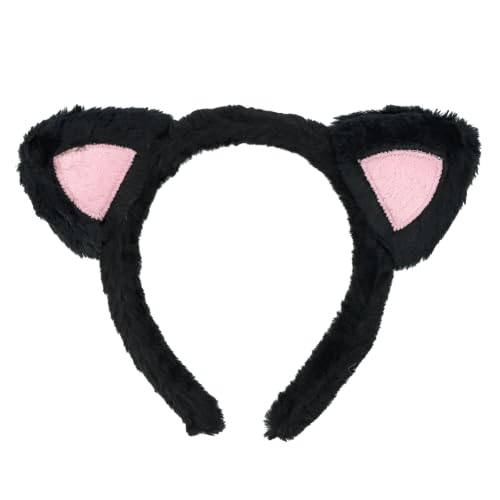 Black Cat Ears Headband Kitty Ears Cat Costume Headwear - color: Black Pink Cat