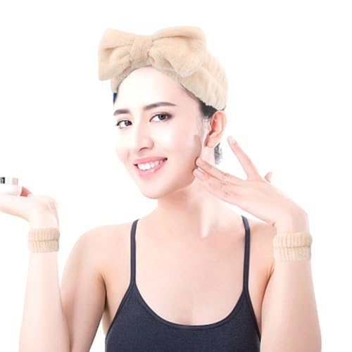 AOPRIE SPA Headbands for Washing Face Makeup Headbands with Bow Hair Band Women Facial Head Band Laurel Wrist Towel Wraps For Shower Face Mask Blue Pink Purple, 12 Pack - color: Blue Pink Purple
