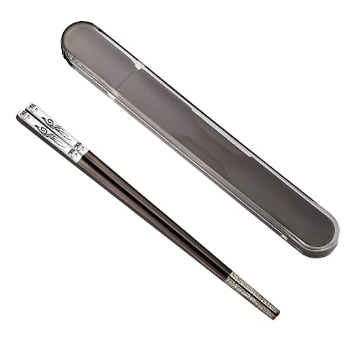 Metal Chopsticks Reusable,Stainless Steel,Titanium Plated,Black Phoenix 1PC