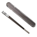 Metal Chopsticks Reusable,Stainless Steel,Titanium Plated,Black Phoenix 1PC