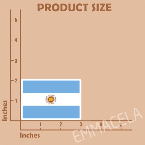 (3PCS) Argentina Flag stickers, Countries Flag Stickers - Waterproof Vinyl Decals For Laptops, Tumblers, Water Bottles, Books, Scrapbooks, Size 3 x 2 Inch - color: Argentina