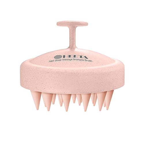 HEETA Scalp Massager Hair Growth Scrubber for Dandruff Removal Hair Care - color: New Light Pink