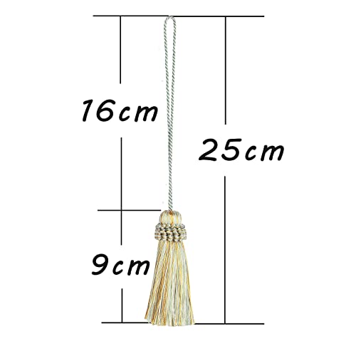 8PCS Tassel Key Colorful Tassel for Cord Loop,Elegant Handmade DIY Craft Accessory Home Decoration (Mix Blue) - color: Mix Blue