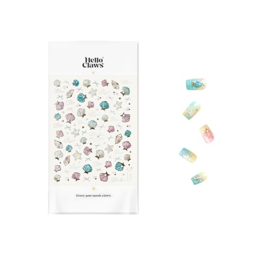5D Embossed Under The Sea Stickers for Nail Art Jelly Fish Self-Adhesive Nail Art Decals for Women Nail Supplies Art Design Stickers (TL-481) - style: TL-481
