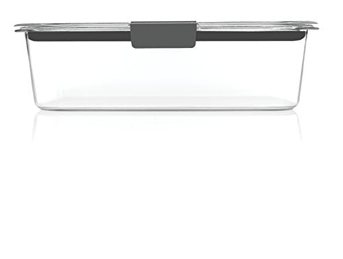 Rubbermaid Brilliance Large Food Storage Container, 9.6 Cup, BPA-Free, Leak-Proof, Clear - size: 9.6 cup