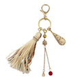 Boho Keychain, Tassels, Purse Charms for Handbags, Gift for Women - color: Gold