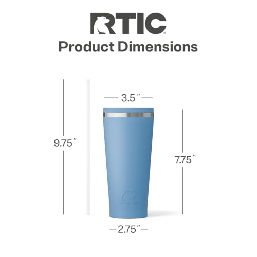 RTIC 20oz Everyday Tumbler, Insulated, Ceramic Lined, Denim - color: Denim, size: 20 Ounces