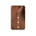 Pearl Earrings for Women,14K Gold/Silver Plated Dangle Drop Earrings - color: Gold-D