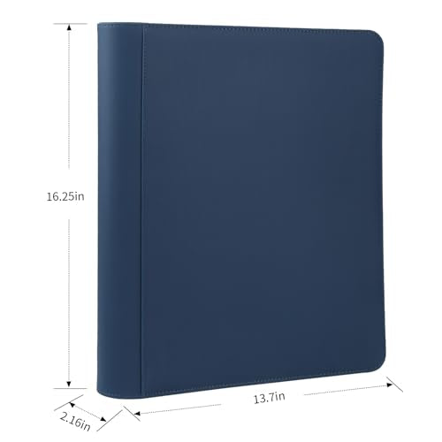 Toploader Binder, Holds 324 Toploaders, 9 Pocket Top Loader Binders with Sleeves for 3 x 4'' Toploaders, Double-Sided Pocket Top Loader Storage Binder, Trading Card Binder - Diamond Blue - color: Diamond Blue