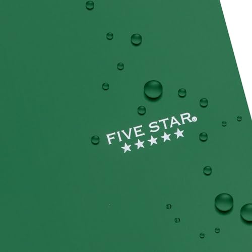 Five Star Spiral Notebook + Study App, 5 Subject, College Ruled Paper, 8-1/2" x 11", 200 Sheets, Fights Ink Bleed, Water Resistant Cover, Forest Green (72079) (Pack of 6) - color: Green, size: 1 Count (Pack of 6)