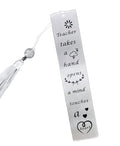 Metal Teacher Bookmarks with Tassels, Teacher Appreciation Gifts - color: A