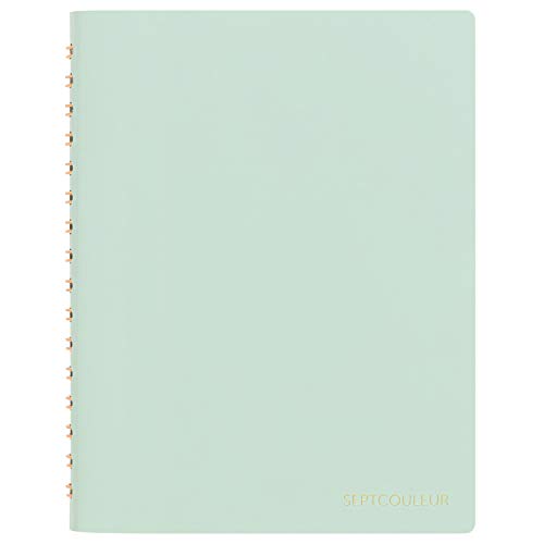 Maruman Septcouleur Spiral Notebook, 200 Pages, A6 3mm Grid, Mint Green - color: Comfort Mint, size: 5.98" x 4.57"