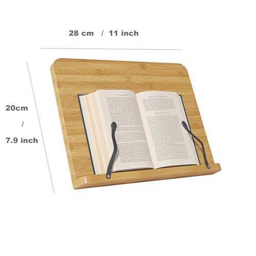 Adjustable Recipe Book Holder,Multi-Use for Cookbook & Tablet - size: S(11'' x 7.9'')
