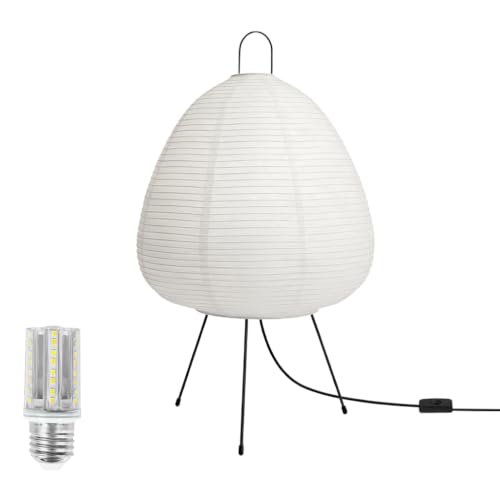 Rice Paper Lamp,Japanese Lamp,3 Color Temperature Bulb Included,12W - style: Japanese-color changing
